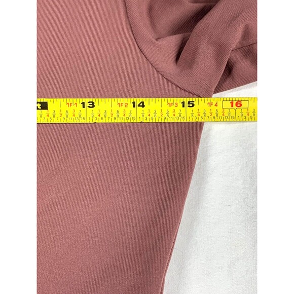 Babaton Aritzia Contour Top Womens M Rosy Brown Deep V Plunge Long Sleeve Fitted - Picture 4 of 8